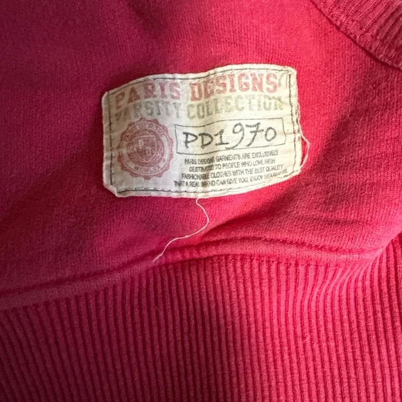 Paris University Women's Red Hoodie - Picture 2 of 16